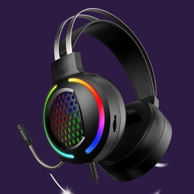 Наушники с встроенным кабелем USB проводный HIFI 7.1 динамик микрофон игровой RGB гарнитура