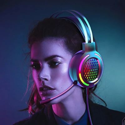 Наушники с встроенным кабелем USB проводный HIFI 7.1 динамик микрофон игровой RGB гарнитура