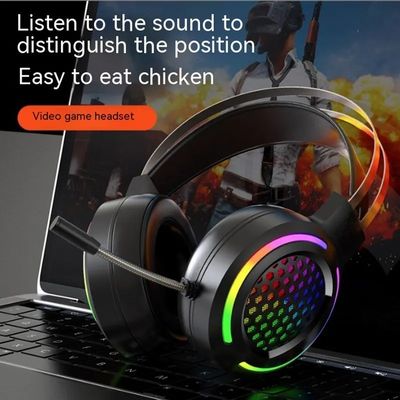 Наушники с встроенным кабелем USB проводный HIFI 7.1 динамик микрофон игровой RGB гарнитура