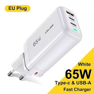 65 Вт USB Type C GAN настенное зарядное устройство EU-накопитель для быстрой зарядки ноутбуков и телефонов портативный