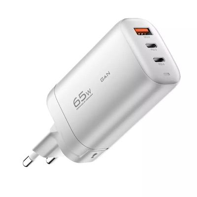 65 Вт GaN 3 порта USB Type-c Travel Adapter для высокоскоростной зарядки нескольких устройств