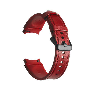 20 мм резиновая кожаная лента для часов совместима с Samsung Watch Series Retro Replacement