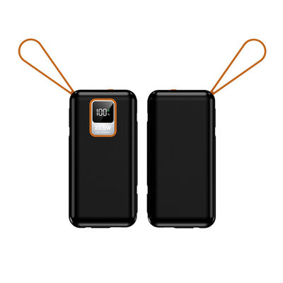 Наружный 10000mAh TC Port Mini 22,5W быстрый зарядный энергобанк с кабелем и реальной емкостью