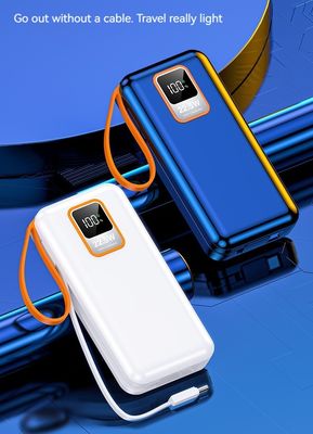 Наружный 10000mAh TC Port Mini 22,5W быстрый зарядный энергобанк с кабелем и реальной емкостью