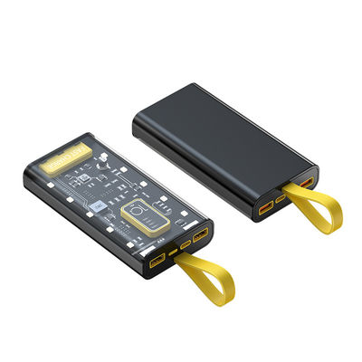 TYPE-C Входной интерфейс Power Bank Прозрачный мобильный источник питания 10000 мАч для iPhone 15 14