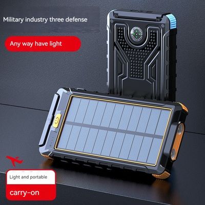 Интерфейс ввода Micro USB 10000mAh Power Bank с компасом и солнечным питанием
