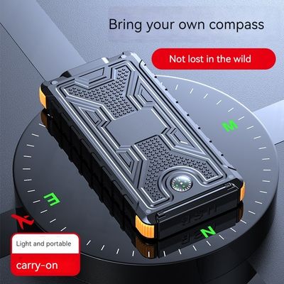 Интерфейс ввода Micro USB 10000mAh Power Bank с компасом и солнечным питанием