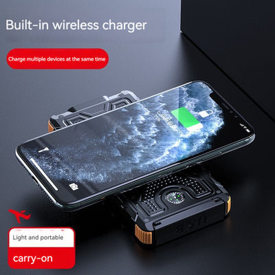 Интерфейс ввода Micro USB 10000mAh Power Bank с компасом и солнечным питанием