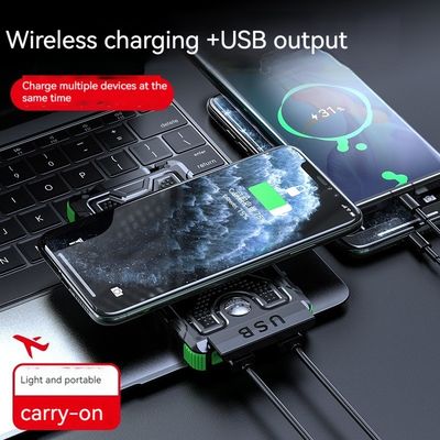 Интерфейс ввода Micro USB 10000mAh Power Bank с компасом и солнечным питанием