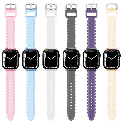 Популярный роскошный стиль для Apple Watch 45 мм Чистый блестящий кружевный алмазный ремень
