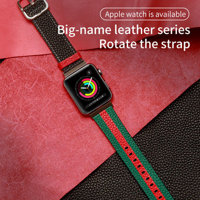 OEM ODM Двухсторонняя лента кожаная часовая лента для Apple Watch лента 38 40 41 42 44 45 мм ремень