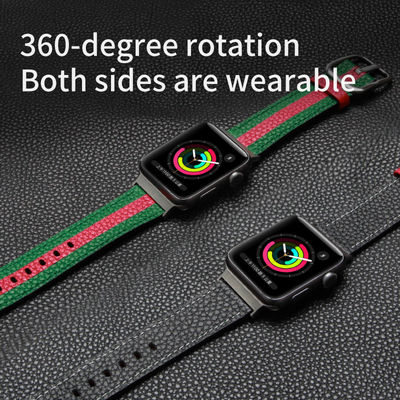 OEM ODM Двухсторонняя лента кожаная часовая лента для Apple Watch лента 38 40 41 42 44 45 мм ремень