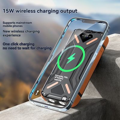 Беспроводный 15W/USB 22.5W Выход Солнечный энергобанк 20000mAh для сотовых телефонов Смартфоны
