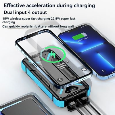 Беспроводный 15W/USB 22.5W Выход Солнечный энергобанк 20000mAh для сотовых телефонов Смартфоны