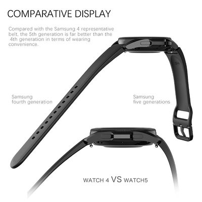 Samsung Galaxy Watch 5 40 мм 44 мм Силиконовый ремень с двойным лицом Дизайн полосы Ширина 20 мм