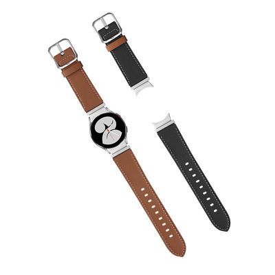 20мм кожаные ремни для часов Замена для Samsung GaLaxy Watch 4 Запястье Подарочный аксессуар