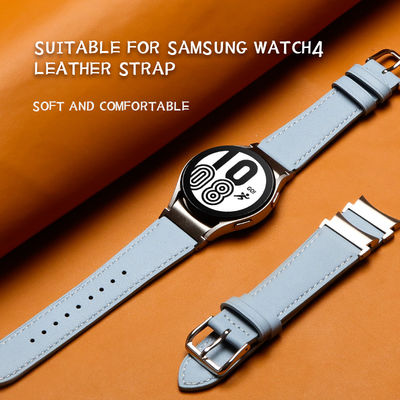 20мм кожаная лента для Samsung Galaxy Watch 4 Quick Release Настоящая кожаная лента