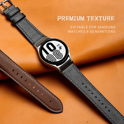 20мм кожаная лента для Samsung Galaxy Watch 4 Quick Release Настоящая кожаная лента