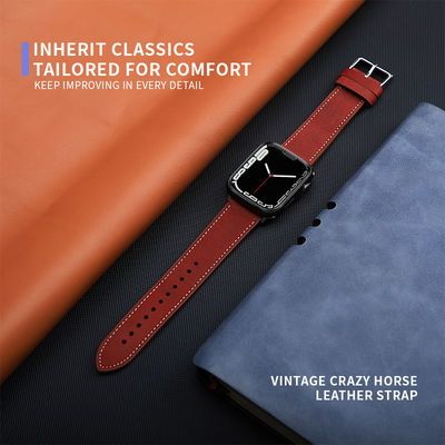 Apple Watch Leather Look Band Браслет для 38 мм 40 мм 42 мм 44 мм Серия 7 6 SE 5 4 3 2 1