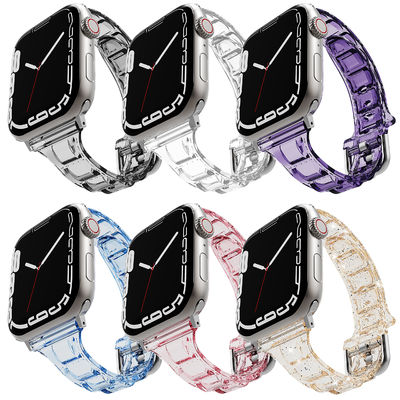 6 цветов Мягкий и удобный силиконовый ремень для Apple Watch серии 7 41 мм 45 мм