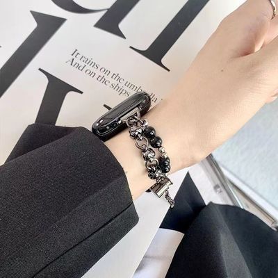 Частная форма IWatch 8 7 6 5 4 3 SE Модный жемчужный пояс умные часы ремень без часов