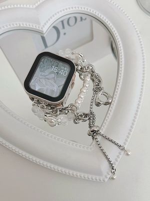Нержавеющая сталь ювелирная лента для Apple Watch 38 мм серии 8 7 6 5 4 3 2 умные часы