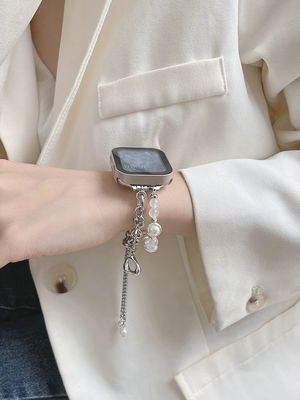41 мм ширина полосы ювелирные изделия из нержавеющей стали iWatch ремень для элегантных и женских смарт-часов